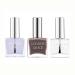 London Grace Nail Gift Set | Includes 12ml Base Hazel Polish & Top Coat | Nail Strengthener Base Coat Earthy Brown Long Lasting Vegan Eco-conscious Varnish & Chip Resistant Glossy Top Coat