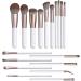 TsoLay 18Piece Pearlescent White Makeup Tools Super Soft Hair Makeup Brushes Eyeshadow Brush Set - Buy Online on GoSupps.com
