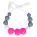 Teething Toy & Baby Feeding Chain - Easy to Clean Educational Food Accessory | Rose Red - Buy Online on GoSupps.com