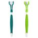 2 pieces long handle dog toothbrush 360 degrees cats toothbrush soft pet cat dental dog oral hygiene deep clean pet teeth cleaning set triple-head toothbrush oral care