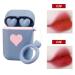 Buy Moisturizing Matt Lipstick Make-Up Set | 2-Piece Two-Tone Lip Gloss & Headphones - Waterproof Velvet Gift Set (Blue) | International Shipping - Buy Online on GoSupps.com