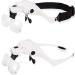 Xrten 5 Lens 1.0X/1.5X/2.0X/2.5X/3.5X Head Mount Magnifier with LED Professional Light Hands Free Headband Glasses Loupe for Reading Jewelry Loupe Watch & Electronic Repair - Buy Online on GoSupps.com
