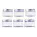 Empty cosmetic containers made of PET 50 g/100 g/150 g with silver-colored aluminum caps cream lotions ointments make-up can 6 pieces (100 g)