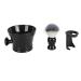 Hushui beard foam brush with standing bowl 3-in-1 soft nylon remove hair residues fast drying foam brush stand shell