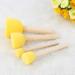 4Pcs Round Stencil Sponge Brushes for Art & Crafts - Wooden Handle Foam Paint Brush Set - Buy Online on GoSupps.com