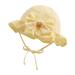 XIAOHAWANG Baby Girl Sun Hat Embroidered Flowers Toddler Bucket Hats Summer Cap for Infant Girls 1-2 Years Yellow