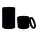 Hair tie msure 24 pieces large cotton stretch hair bands rope ponytail holder headband for curly and thick heavy hair (black)