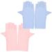 minkissy 2 Pairs Half Finger Gloves Safety Gloves Anti Uv Gloves Manicure Gloves Sun Gloves Pink Gloves Uv Gloves for Manicure Anti-uv Gloves for Gel Nails Sun Protection Nail Lamp Nylon 21x12x0.1cm As Shown1
