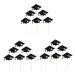 Alipis 18 Pcs Cupcake Topper Graduation Cap Topper Blaclight Party Supplies Blacklig Ken Doll Clothes Graduation Hats DIY Scratch off Cards Noire Cupcakes Graduation Cake Topper Props