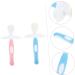 Buy Gatuida Silicone Toothbrushes for Kids - 2 Sets of Baby Bite Toys & Cleaning Brushes - Pink - Buy Online on GoSupps.com