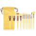 13 Piece Makeup Brush Set Yellow