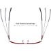 KoKoBin Metal Half Frame Reading Glasses with Blue Light Filter for Men & Women - Red 2.5 Diopters Spring Hinge - Buy Online on GoSupps.com