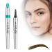 Microblading Eyebrow Pen 3D Waterproof Microblading Eyebrow Pencil Contouring Pen Magic Eyebrow Pencil 4 Tip Brow Pen Fine Stroke Eyebrow Pencil Natural Makeup (1 B-Dark Brown #2) B-Dark Brown #2 1