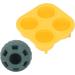 2pcs Puppy Treat Tray Mold Reusable Dog Fillable Treat Tay for Small Dogs Easy to Fill with Wet FoodYogurtPeanut Butter (Yellow Quadrate Green Round) - Buy Online on GoSupps.com