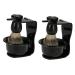 Cabilock 2pcs Shaving Brush Holder Shaving Brush Stand Shaving Razor mediumx2pcs Blackx2pcs