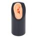 Silicone Ear Model Soft Simulation Hearing Tool Sound Aid Display M Fleshcolor with Black Cylinder Stand (Right Ear)