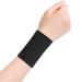 Wrist Compression Sleeve Soft Wrist Sleeve Support Wrist Bands for Tendonitis Arthritis Sprains Pain Relief Elastic Carpal Tunnel Wrist Protector for Fitness Sport Work (Black)