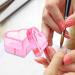 Harilla Nail Art Dish with Lid Nail Art Glass Cup Easy Clean for Woman Holder Equipment Small Jewelry Storage Box pink - Buy Online on GoSupps.com
