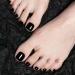 Decorative nail patch fake nails wears a nail toenail with solid color and black toenail patch and the finished nail patch is detachable and white-footed.