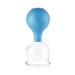 pulox cupping glass made of real glass including suction ball in blue 62 mm Blue 62 mm