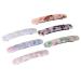 Lurrose 6 pieces of hair clips for women women tortoise automatic hair clips snap hair clip (tortoise pink blue white milk white green)