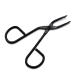 LAJA Imports 'Eyebrow Tweezer Full Black Stainless Steel Professional Scissors Shaped Slant Tip Tweezer Clip For Women Makeup Accessories