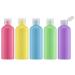 TOUREAL 100ML travel bottles set with flip cap (5 pieces) empty donor plastic bottle set filling bottles for cosmetics with funnel (multi -colored)
