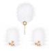 MWoot 3 Piece White Feather Hair Clip Set | Elegant Fascinators & Head Jewelry for Women & Girls | Perfect for Cocktail & Tea Parties - Buy Online on GoSupps.com