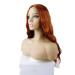 Long Wavy Half Wig for Black Women | 26 Copper Synthetic Wigs | Ginger Auburn Orange | Wavy Hairpiece - Buy Online on GoSupps.com