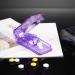 Pill Cutter Tablet Splitter - Portable 304 Stainless Steel Pill Splitter in Purple | Oval Pill Separator for On-the-Go Use - Buy Online on GoSupps.com