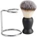Fenteer Personal Barber Shaving Brush with Black Handle & Stand - Premium Quality Shaving Essentials for Men - Buy Online on GoSupps.com