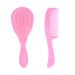 HEALLILY Kids Comb Baby Hair Brush and Comb Set for Newborn Scalp Grooming Product for Infant Toddler Kids (Pink)