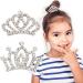 Kilshye Girl Silver Tiara Comb 2Pcs Rhinestone Crowns Combs Mini Princess Prom Tiara Hair Accessories for Kids