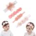 4 pieces of headband baby girls flower stir straps with stain band elastic nylon hair band newborn headband baby hair accessories for party wedding