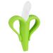 Banana Toothbrush and Teething Ring for Babies - Suitable for Teething Aid and Dental Care - Toy for Babies 2 in 1 Invention (Green)