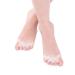 Yoga Gel Toe Separators Toe Stretcher Toe Straightener Spreader Silicone Toe Spacers Foot Pain Relief Gel Bunions Corrector Toe Separators for Hammer Toe Overlapping Toes Hallux Valgus 2 Pairs White