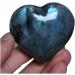 Natural Labradorite Heart Love Palm Stone Worry Stone Crystal Quartz Gemstone Pocket Stone Reiki Balancing Decoration 100-150 Grams Stone Collection - Buy Online on GoSupps.com