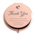 Thank You Inspirational Farewell Gifts for Coworkers Women Rose Gold Compact Cute for Purse Travel Folding Hand Mirror Retirement Birthday Christmas Thanksgiving