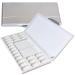 Watercolor Palette 24-Wells with 2+1 Additional Spacious Mixing Areas, Blue Folding Peel-Off Palette for Watercolor, Gouache, Acrylic Paint (Silver, One Size) Silver One Size