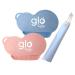 Glo Babyz Food Catching Silicone Placemat for Babies  Toddlers  & Kids - Non-Slip Food Grade Silicone Material with Drawstring Bag Included (Blue and Pink))