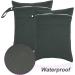 Yontree 2 Pcs Waterproof Reusable Wet Bag with Double Zipper Pockets - Black | Washable Wet Dry Clothes Storage Bag - Buy Online on GoSupps.com