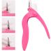 Nail Tip Clipper Edge Cutter Adjustable Plastic Fake Nail Art Cutter Trimmer for Salon Home Art Beauty Design DIY Use Rose Red - Buy Online on GoSupps.com