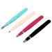 Hagsnec 4 Pieces Colorful Hair Eyebrow Tweezers Stainless Steel Precision Tweezers Fine Hair Puller Makeup Beauty Tool