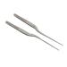 Pack of 2 stainless steel tweezers corrosion protection curved tweezers for hearing aids