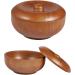Minkissy Bamboo Shaving Soap Bowl Set for Men | Adjustable Shaving Brush & Lid | Perfect for Shaving Foam - Buy Online on GoSupps.com