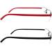 Ultra-Light TR90 Reading Glasses 2-Pack for Men & Women - Classic Metal Visual Aid with Case & Cleaning Cloth +3.5 Diopters - Buy Online on GoSupps.com