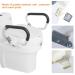 10cm Raised Toilet Seat with Removable Padded Armrests - White Anatomic Design with Fixing System - Buy Online on GoSupps.com