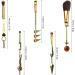 Naruto Anime Collection 5pcs Makeup Brush Set with Metal Handle - Ideal for Foundation, Blush, Eyeshadow, and More - Perfect Gift for Girls and Women - Gold Naruto Theme - Buy Online on GoSupps.com