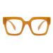 KaeoISFU oversized reading glasses for men and women stylishly large anti-blue light presby glasses fashion unbreakable frame reading Reading glasses anti-eye fatigue reading glasses orange-33 1.5 Dioptria