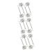 FOMIYES 6 Pairs Bridal Rhinestone Barrette 90s Jewelry for Women Aesthetic Hair Accessories Metal Hair Clips for Women Rhinestones Hair Pin Wedding Hair Pin Zinc Alloy Pearl Hairpin Bride